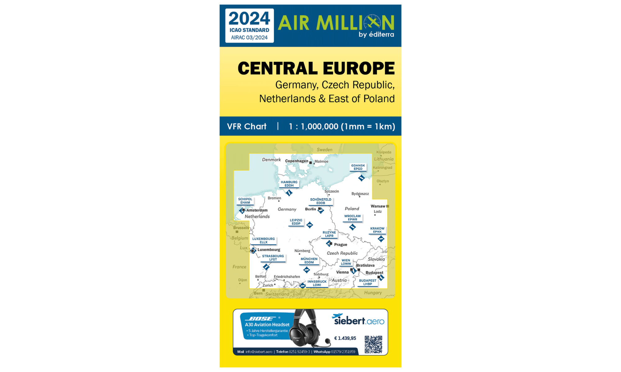 Air Million VFR Central Europe 2024 Chart